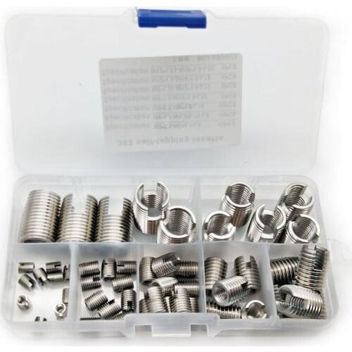 50Pcs Self-tapping threaded insert M3/M4/M5/M6/M8/M10/M12 Stainless Steel Wire helicoil thread repair kit rosca restoration