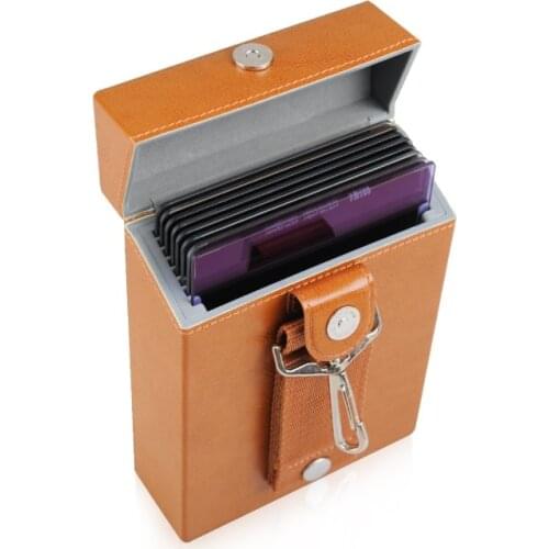 8 Places of Portable Leather Lens Filter Storage Case Bag for Graduate and Square Filters 100*100mm