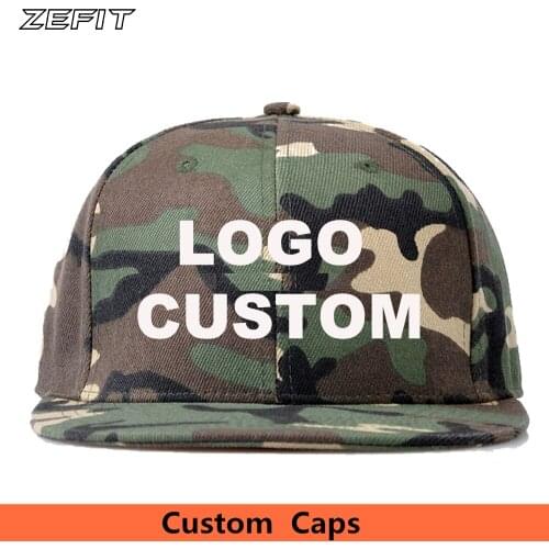 Baseball Caps High Quality Fashion Custom 3D Embroidery Camouflage Camo Army Hat Unisex Adult Kids Customized Logo Hiphop Hats