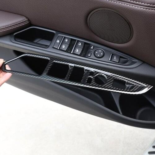 Chrome Door Window Button Panel Cover Trim Stickers For BMW X5 X6 F15 F16 2014-2017 Accessories Car-Styling For LHD
