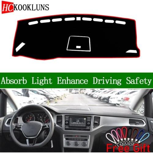 For Volkswagen Sportsvan 2016 2017-2019 Dashboard Cover Sun Shade Non-slip Dash Mat Pad Carpet Car Stickers Interior Accessories