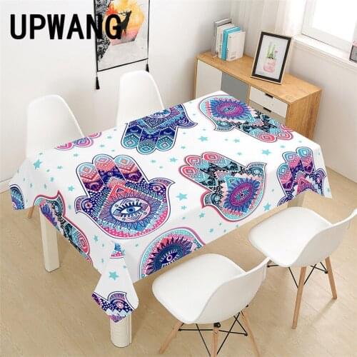 Hamsa Hand Tablecloth 3D Printed Table Cover Rectangular Tablecloth Wedding Birthday Party Kitchen Home Decor