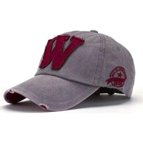 Cotton Letter W Hats Fashion Unisex Snapback Caps Summer Hockey Baseball Women Men Hip Hop Hat Sunblock Beisbol Casquette #38