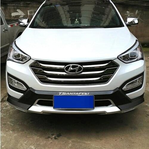 Good quality plastic ABS Chrome Front+Rear bumper cover trim For Hyundai IX45 2013 2014 2015 2016 Car-styling