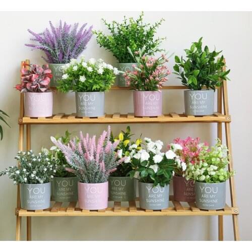 Bonsai Artificial tree Plant Flower Potted Decoration Small Ornaments Creative Indoor Living Room Office Desktop Decor Crafts