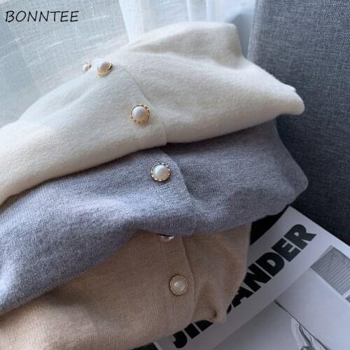 Cardigan Women Vintage Single Breasted Solid All-match Ulzzang Soft Autumn Chic Ladies Knitwear Daily Trendy Womens Outerwear