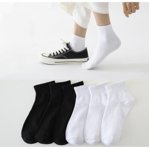 LKWDer 2 Pairs/lot Fashion Men White Black Cotton Long Socks Women Streetwear Crew Hip Hop Letter Socks Skateboard Novelty Socks