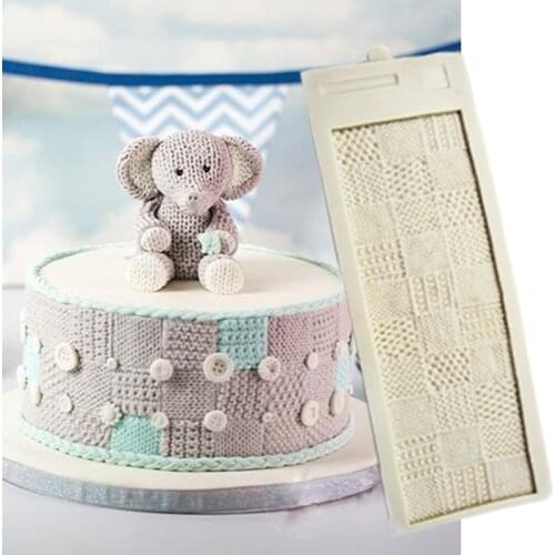 Patchwork Quilt Molds Fondant Cake Decorating Tools Silicone Molds Sugarcrafts Chocolate Baking Tools for Cakes Gumpaste Form