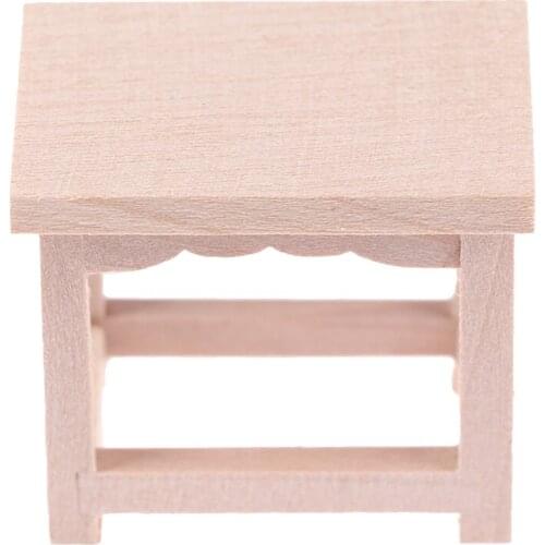 Dollhouse Miniature Accessories Wood Stool Flower Stand Beer Stand Simulation Chair Furniture Model Toys for Doll House Decor
