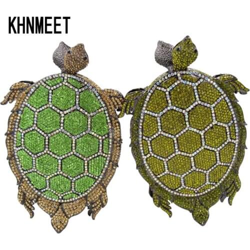 Fashion Animal Designer Crystal Evening Bag Women Party Purse tortoise Evening Clutch Bag Ladies Mini Tote bag sc274