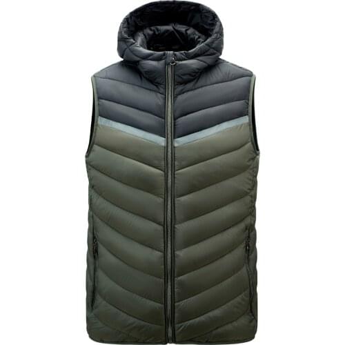 Fashion Sleeveless Jacket Mens Thickening Cotton Vest Hat Hooded Warm Vests Male Winter Waistcoat Casual Windbreaker Plus Size