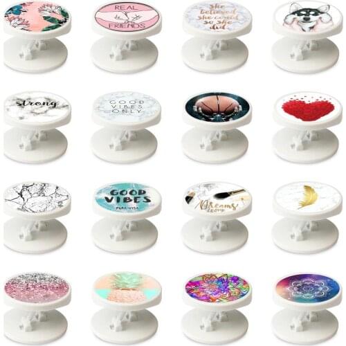 Marble Folding Stand Holder For Mobile Phone For iphone 11 Pro Max For Huawei For Samsung Cute Grip