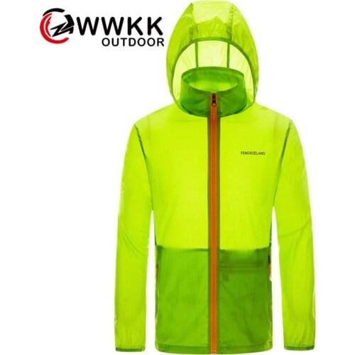 Men HikingWomen Quick Dry Skin Jackets Sun Protection Clothing Summer Autumn Rain Thin Jackets RunningCycling Breathable Light
