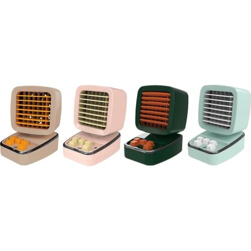 Personal Tabletop Mini Air Cooler Fan 3 Wind Speeds Air Conditioner Fan Humidifying Spray Fan for Home Kids Room Office