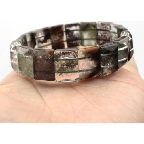 Natural Crystal Green-Phantom Quartz stone bracelet natural gemstone beads bracelet DIY jewely for woman for gift wholesale