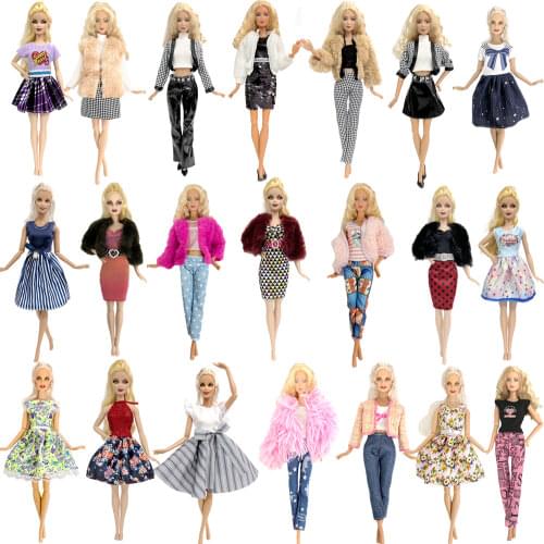 NK 1 Pcs Cool Dress Fashion Street Skirt Beautiful Shirt Taste Casual Style Party Clothes For Barbie Doll Accessories 291 JJ