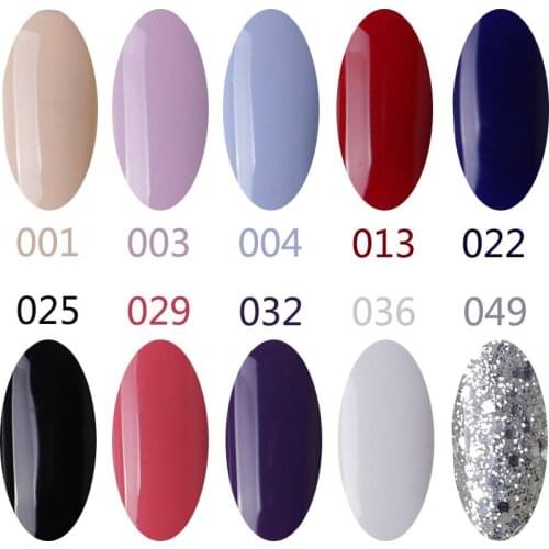 New Arrival Gel Nail Polish Set 10PCS Nail Kit Set Glitter Vernis Semi Permanent Base Top Coat UV LED Nail Art Gel Polish Set