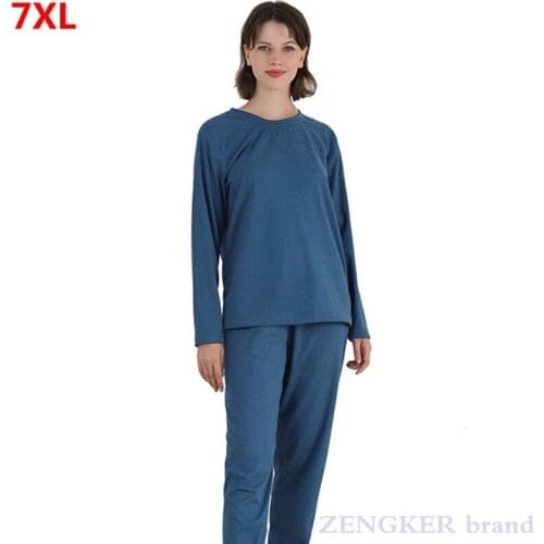 Autumn winter womens pajamas for women plus size large size thin velvet stretch Thermal Underwear Bottoms 7XL 6XL