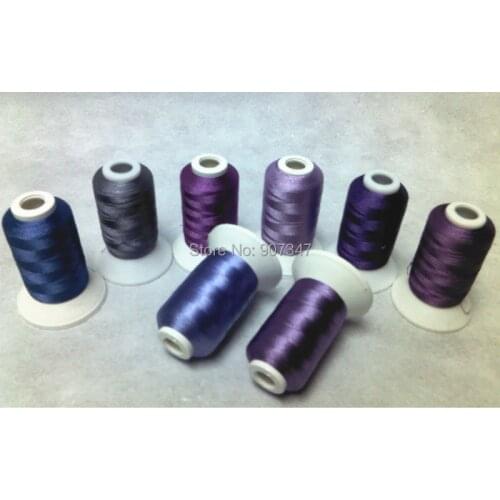 Simthread PURPLE Colors Polyester Embroidery Thread 550 Yards/spool