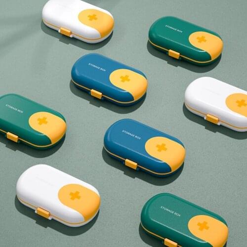 Portable Pill Box Cutting Medicine Large-capacity Storage Box Travel Compartment Sealed Medicine Box Container Organizer