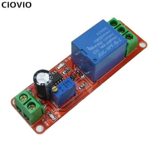 CIOVIO 10pcs NE555 Timer Switch Adjustable Module Time delay relay Module DC 5V / 12V Delay relay shield