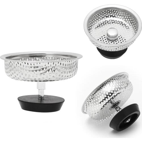 Mesh Kitchen Stainless Steel Sink Strainer Disposer Plug Drain Stopper Filter 7.3cm*8.5cm Deep 2cm