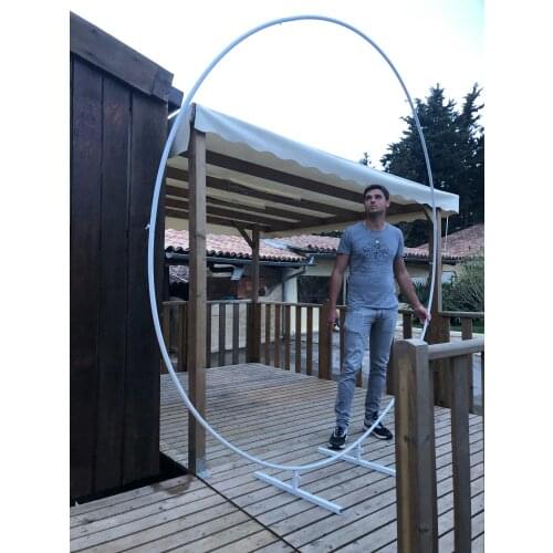 Wedding arch decoration mariage backdrop stand arch frame balloon flower metal round frame Festival party stage decoration