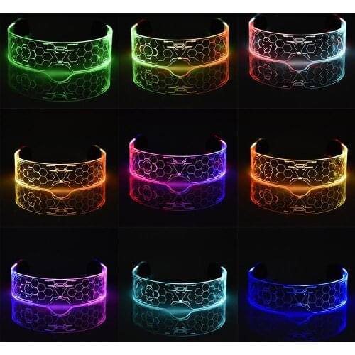 LED Luminous Glasses EL Light Up Sunglass Cosplay Halloween Christmas Music Festival KTV Bars Clubs Parties Cool Glow Props
