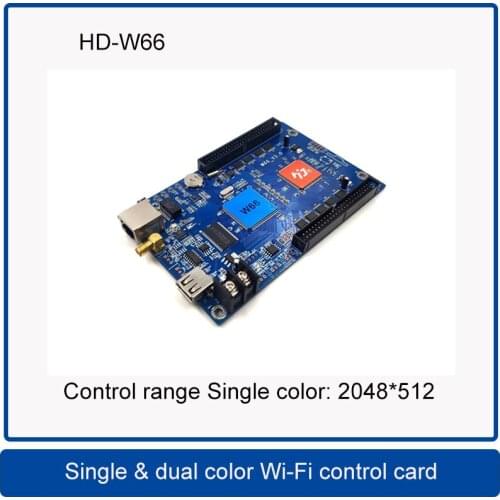 HD-W66 LED display controller, Single&double Color P10 LED Sign Control Card,U-Disk and LAN Cable to Edit and Updated Programs