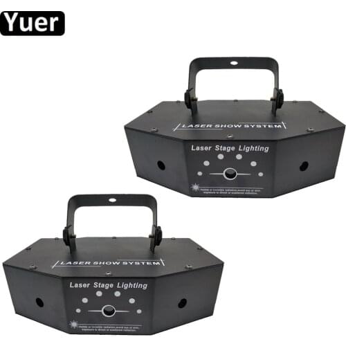 2Pcs/Lot RGB 3IN1 Colors Magic LED Stage Lamp DMX512 Mode Disco Beam Laser Light Party Lights Sound Control DMX Lumiere Laser