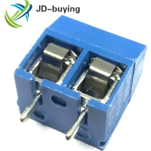 100PCS/LOT KF301-2P KF301-5.0-2P KF301 Screw 2Pin 5.0mm Straight Pin PCB Screw Terminal Block Connector