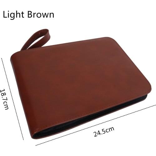 24 pieces of pen bags Large capacity classic simple business pen storage bag anti-collision protection cover leather bag custom