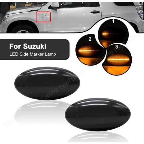 2X Dynamic LED Side Marker Light Turn Signal Lamp For Suzuki Grand Vitara Splash Swift Jimny For Opel Agila Mk2 For Fiat Sedici