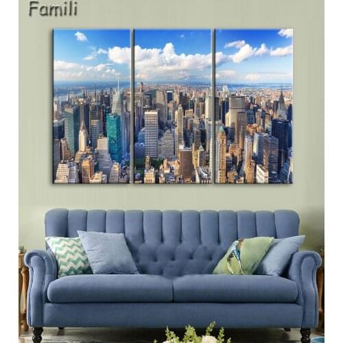 3 Panel Canvas Painting New York City HD Print Painting Modern Wall Art Picture for Living Room Home Decor Paintings No Frame