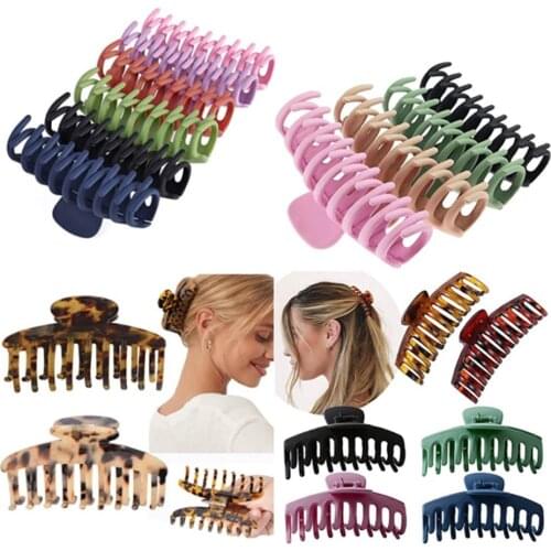 4/6/8/12 PCS Hair Clips Tough Plastic Large Size Hairpins Girls Clamps Hair Rope Hair Bands Headwear Hair Accessories Women Gift