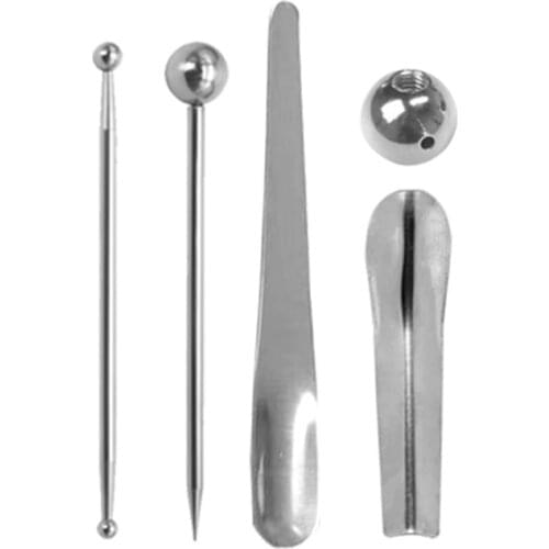 5pcs/set Tile Beauty Seam Construction Tool Double Hole Pressure Seam Steel Ball Ceramic Floor Tile Grout Construction Tools