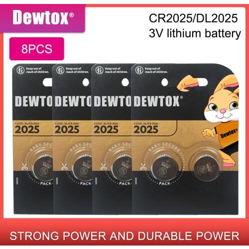 8pc original brand for DURACELL cr2025 ECR2025 BR2025 DL2025 KCR2025 LM2025 3v button cell coin lithium batteries for watch