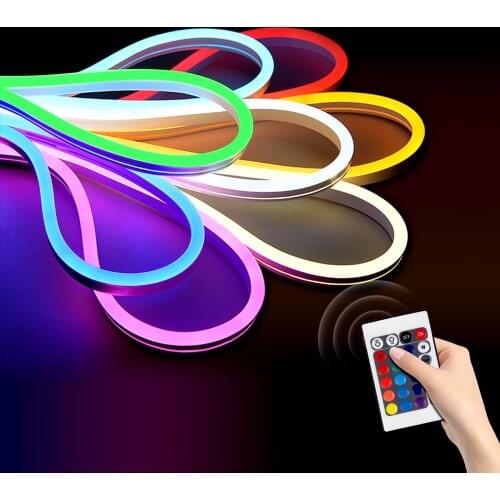 AC220V Neon LED Strips Light 120LEDs/M Waterproof DIY For Kitchen Celling Decor Lamp Flexible Tape Background Decoration Lights