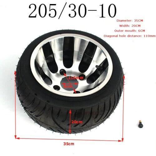 GOKART KARTING ATV UTV Buggy 205/30-10 Go Kart Karting Motorcycle Wheel Rim with Tubeless Tire Tyre
