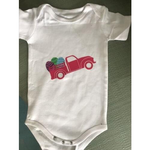 Easter day baby boys children clothes cotton easter egg truck romper infant jumpsuits boutique sets gift