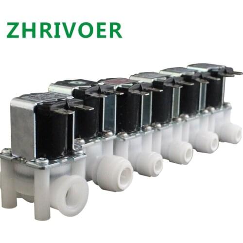 1/4" Female Thread Normal Close Conntection RO Water Reverse Osmosis System Electric Plastic Solenoid Valve 12V 24V 220V