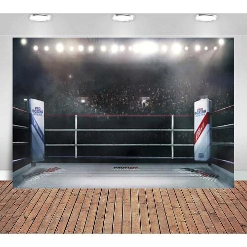 Backgrounds for Photography Studio Boxing Arena Blurred Cheering Spectator Stadium Spotlight Backdrop New Photocall