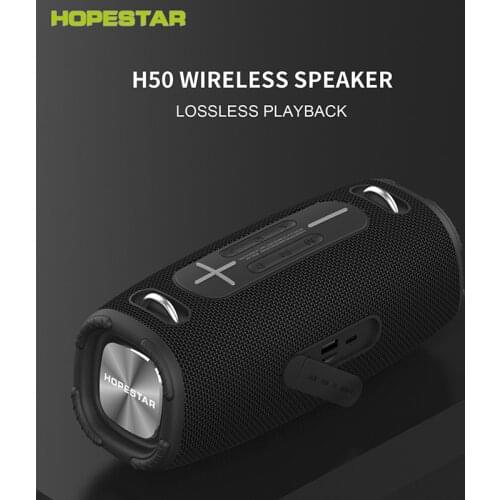 HOPESTAR H50 Bluetooth Speakers Portable Wireless High-Power Big Drum Strap Outdoor Super Bass TWS Powerful Party caixa de som