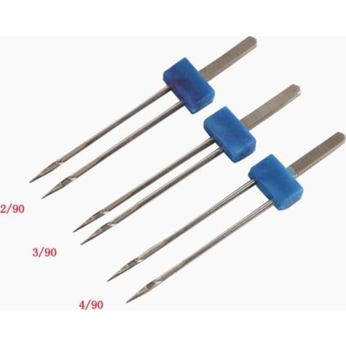 3Pcs Steel Sewing Machine Needle Double Twin Needles Sewing Needles Pins Knitting Needles Needlework 2/90 3/90 4/90