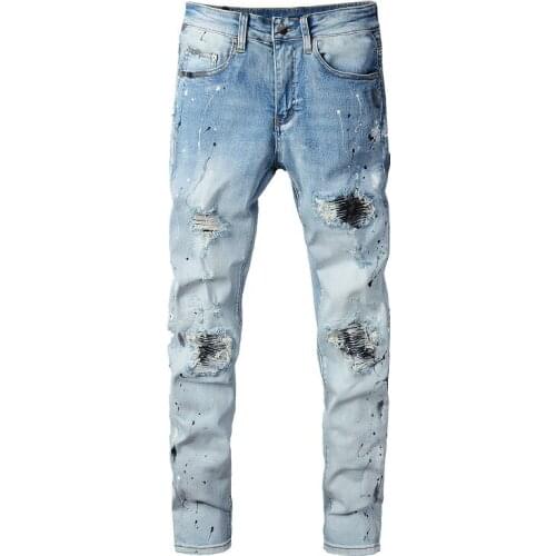 KIOVNO Men's Biker Jeans