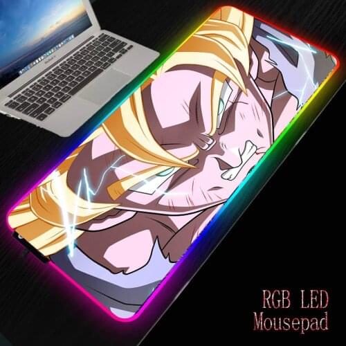 XGZ Anime Mouse Pad Animation RGB Game Player LED Luminous USB Wired Colorful Luminous Desk Mat