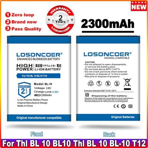 LOSONCOER 2300mAh BL-10 Mobile Phone Battery For Thl BL 10 BL10 T12