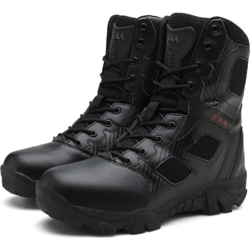 Men High Quality Brand Military Leather Boots Special Force Tactical Desert Combat Mens Boots Outdoor Shoes Ankle Boots Zapatos