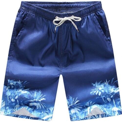 Summer Beach Shorts Printed Drawstring Men Elastic Waist Pockets Pants for Vacation Casual Shorts Mens Clothing 2021