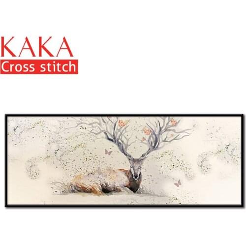 Cross stitch kits,Embroidery needlework sets with printed pattern,11CT-canvas for Home Decor Painting,Animals Full NCKA062